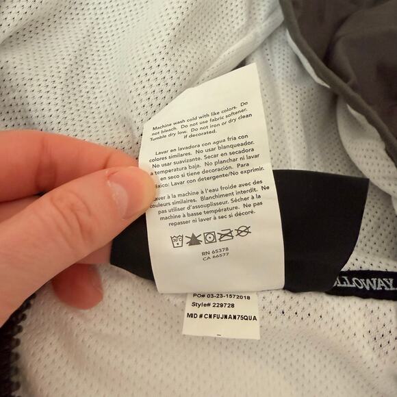 Holloway Women’s Rain Jacket M White Gray Hooded Windbreaker Pink Volleyball - Picture 7 of 11